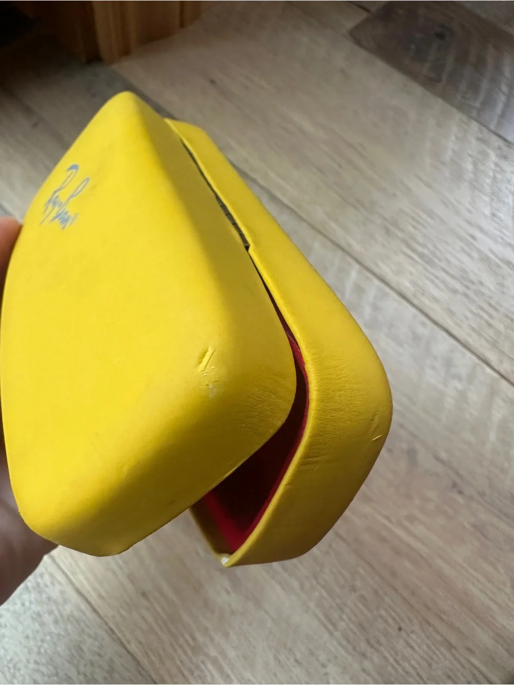 Ray-Ban bright yellow kids' or junior eyeglasses/sunglasses case